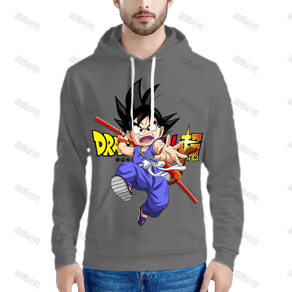 Men's Hoodies Dragon Ball Z Harajuku Man Sweatshirts Leisure Y2k Streetwear High Quality Anime Goku Essentials HD Prin Clothing