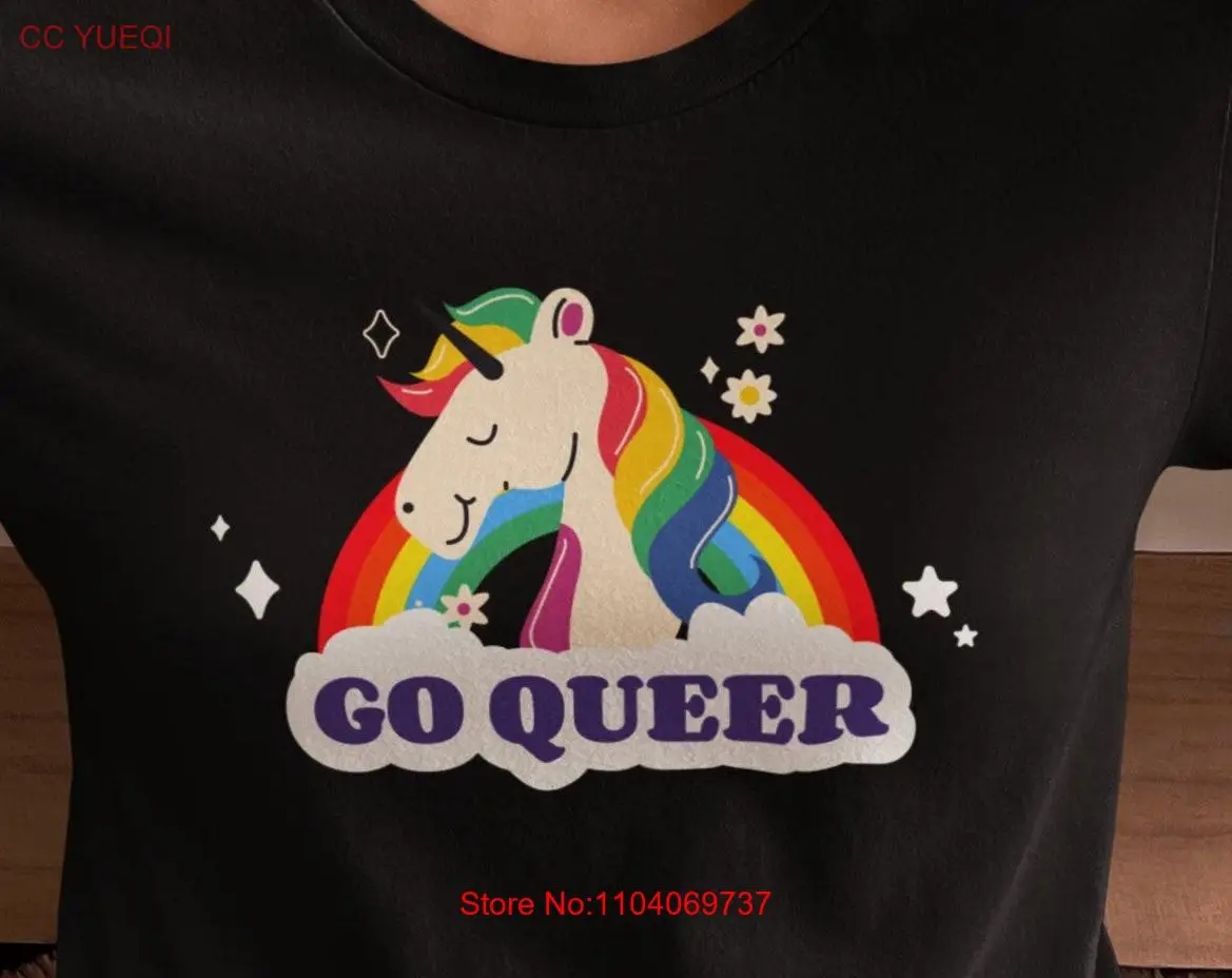Футболка Go Queer LGBTQ для геев лесбиянок не двоичный транс него ее они радужная