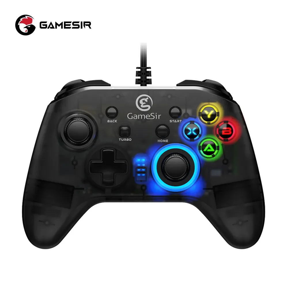 

NEW2023 T4w USB przewodowy kontroler gier Gamepad z asymetrycznym i silnik wibracyjny Joystick PC dla Windows 7 8 10 11