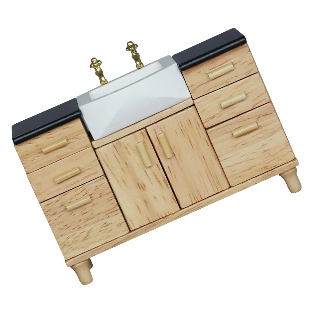 

Simulation Washstand Model Mini House Washstand Ornament Mini House Prop