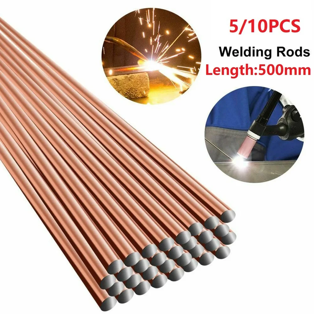 

5/10pcs 1/1.5/2/2.5mm Phosphor Copper Welding Rod Soldering Wire For Air Conditioner Refrigerator Copper Pipe Welding 500mm