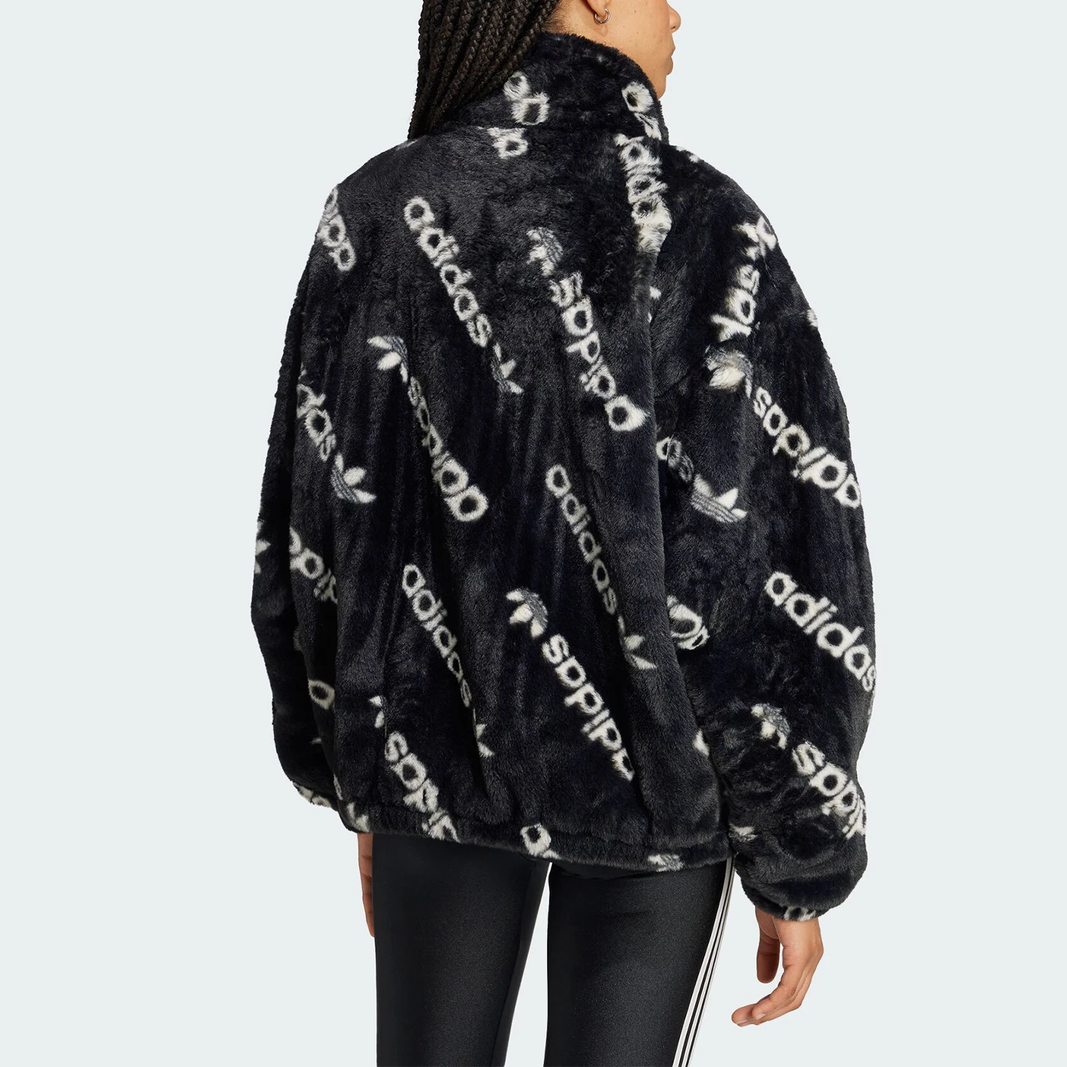 Фото Adidas оригинальное женское модное теплое пальто из искусственного меха IW5920 №2