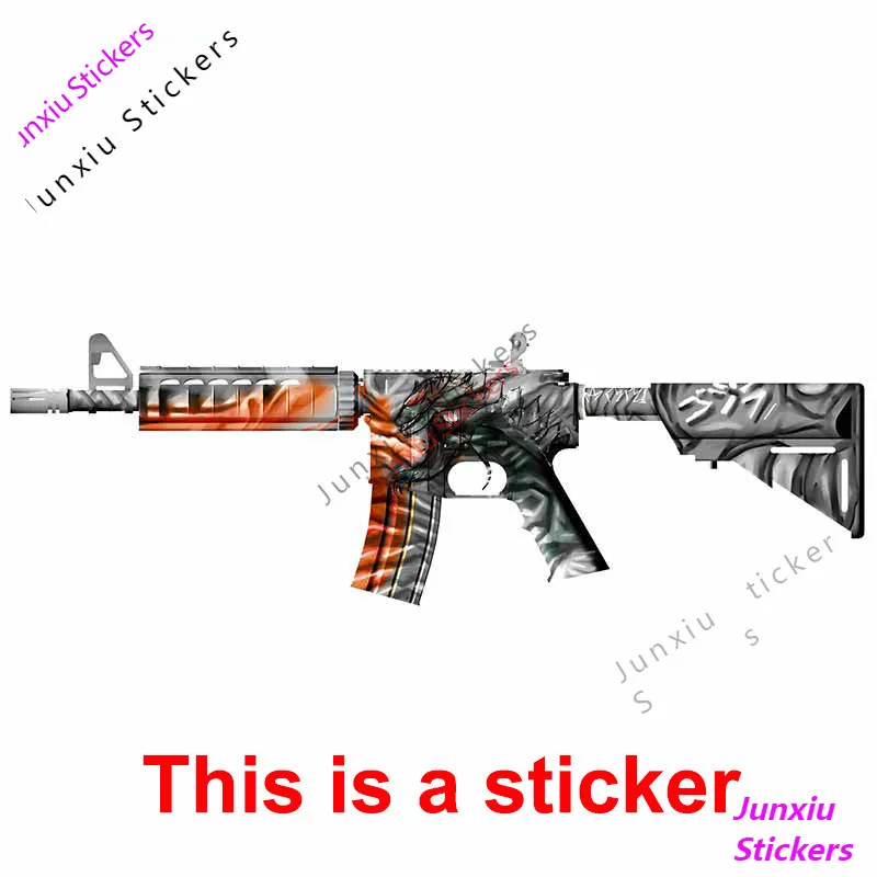 

Creative Stickers Csgo Rook Motorfiets Firearms Decal Bumper Trunk Laptop Car Stickers Geschikt JDM RR Fine Decal Decor KK13cm