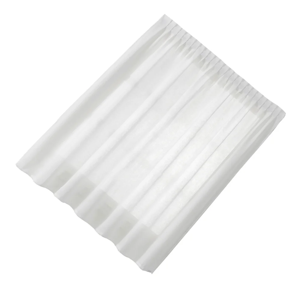 

Window Curtain Adhesive Sheer Drape Curtains Gauze White Light Filtering Panels Short Privacy Sheers Ornament Home