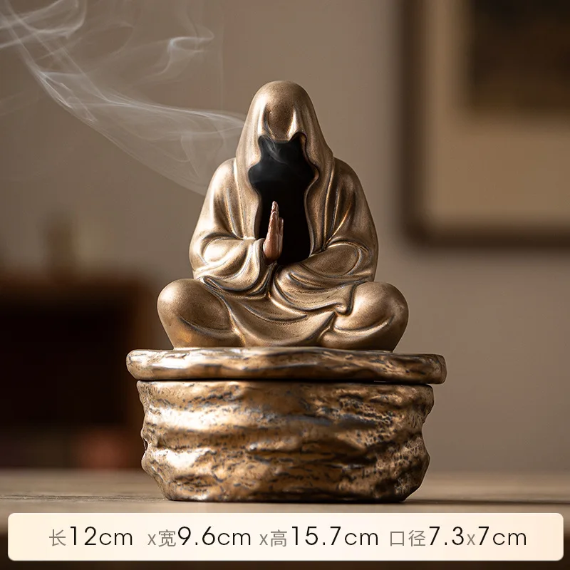 Керамическая горелка для благовоний без форменных элементов, домашний держатель для медитации Будды, пар, карандаш для йоги, декор дзен для спальни