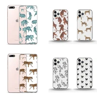 tiger animal art design phone case transparent soft for iphone 12 11 13 7 8 6 s plus x xs xr pro max mini