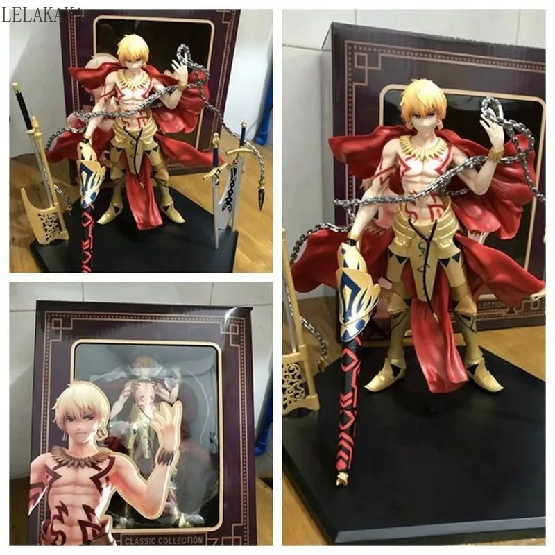 

Anime 26cm FGO Fate Grand Order Caster Archer Gilgamesh GK 1/8 Scale Painted PVC Action Figure saber Collection Model Doll Toys