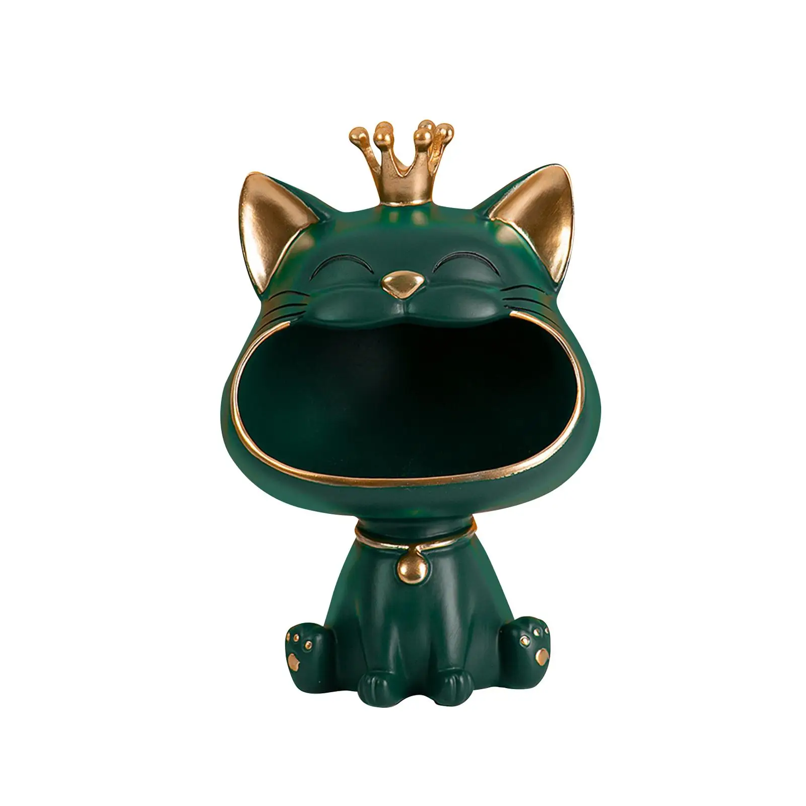 

Abstract Lucky Cat Statue Sculpture Resin Lucky cat Lovers Present Keys Candy
