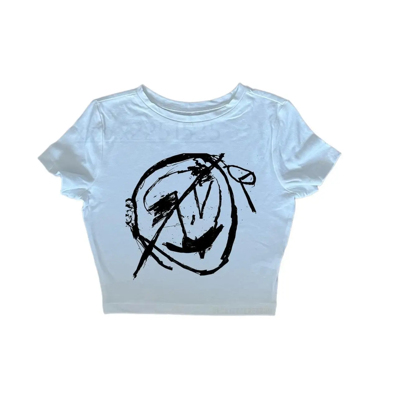 Кроп-топ E-girl Y2k женский милый уличный топ с аниме принтом Детская футболка в стиле