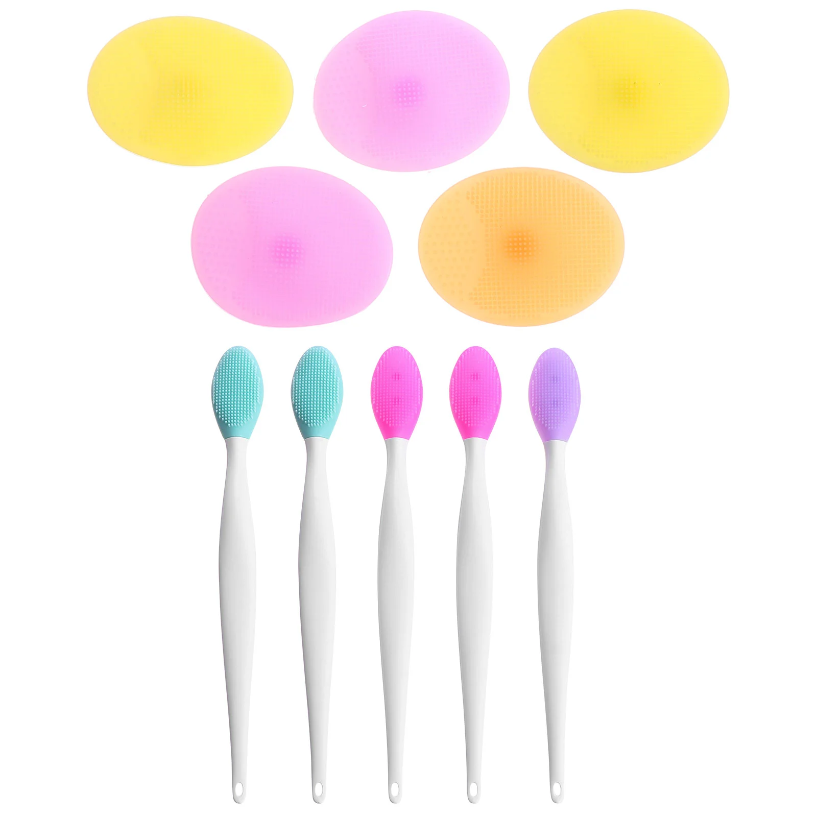 

10pcs Nose Clean Brush Durable Useful Silicone Brush Facial Brush for Men Travel