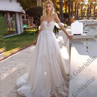 gabriellar strapless aline wedding dress princess button exquisite appliques sleeveless mopping gown vestido de novia 2022 women