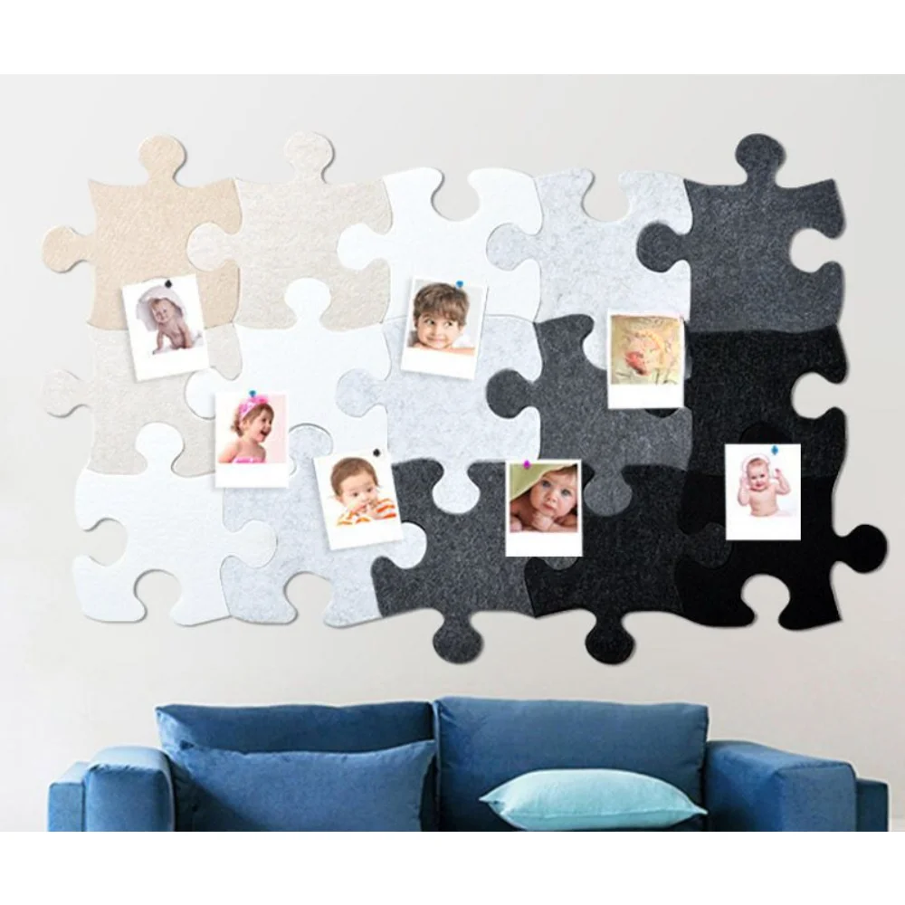 

Felt Puzzle Wall Stickers Self-adhesive Combination Irregular Photo Wall Display Bulletin Board Wall Decoration Message Board