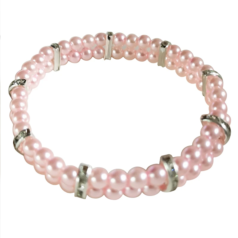 

Модный жемчужный ошейник для кошек и собак из искусственной кожи регулируемое ожерелье для собак