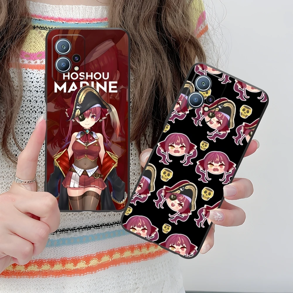 Милый чехол для мобильного телефона Houshou Marine Huawei P60 P50 P40 P30 P20 P10 P9 P8 Pro Lite Plus черный