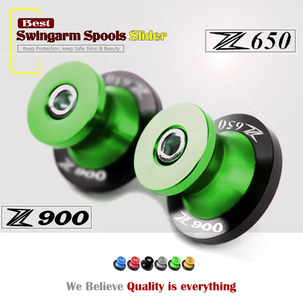 

Motorcycle CNC Aluminum Accessories Swingarm Spools slider 8mm stand screws For KAWASAKI Z650 2017- 2019 Z900 Z 900 2017 - 2022