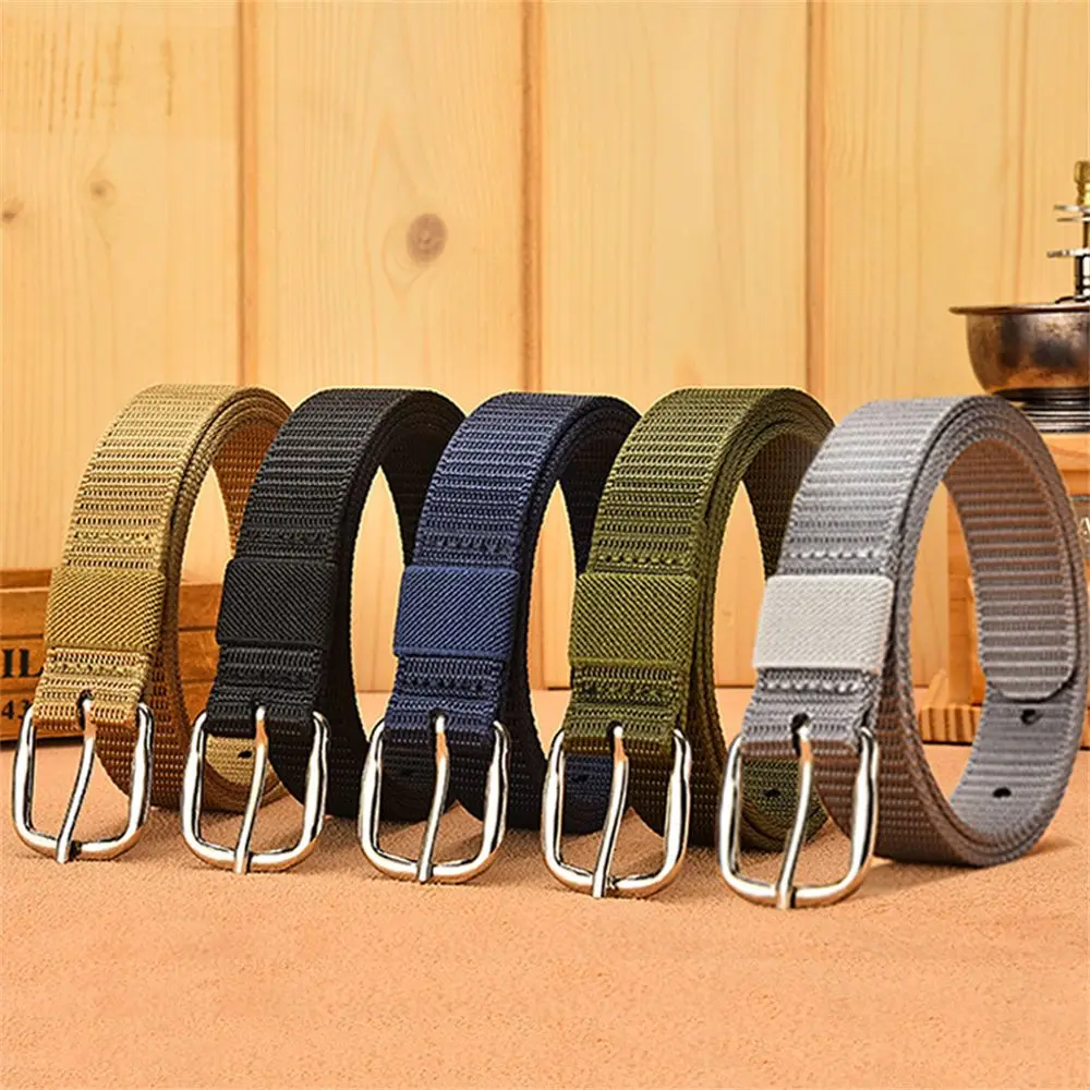 

Unisex Classic Metal Buckles Elasticated Fabric Casual Braided Stretch Belt Elastic Belt Stretch Canvas Belts Waistband