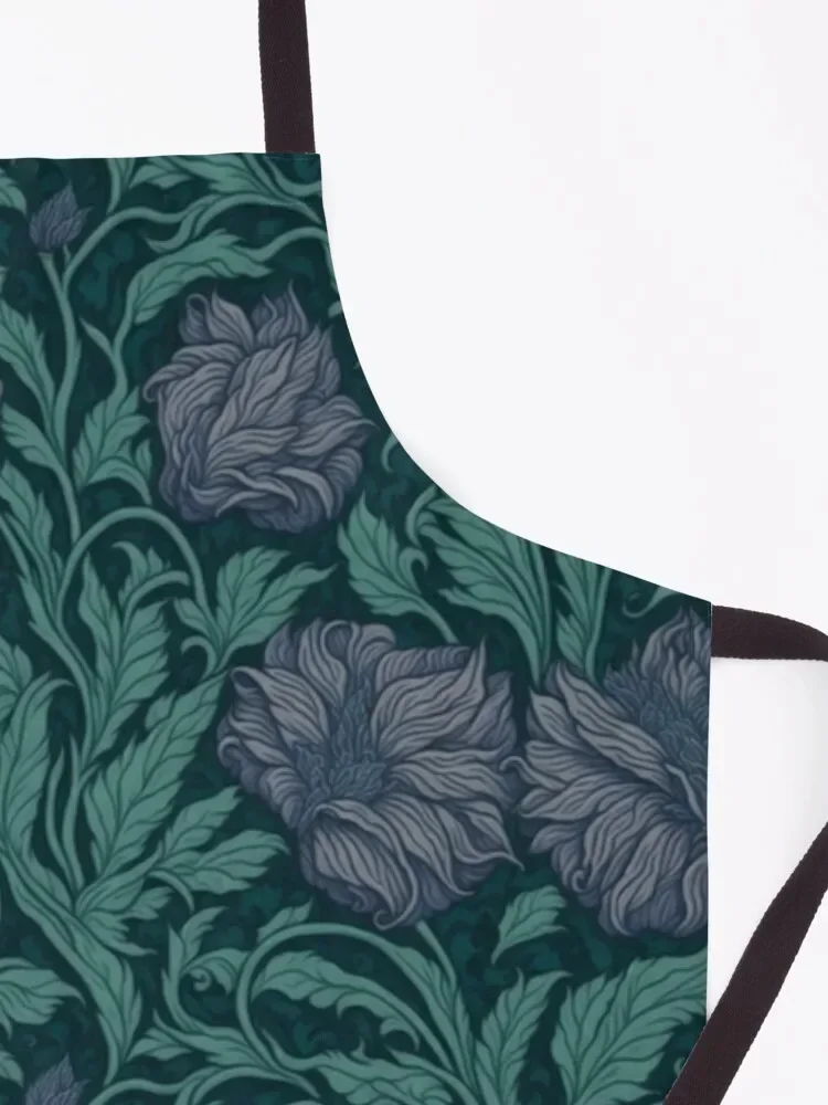 Фартук с цветочным принтом Бирюзовый наслаждение вдохновленный William Morris Pimpernel