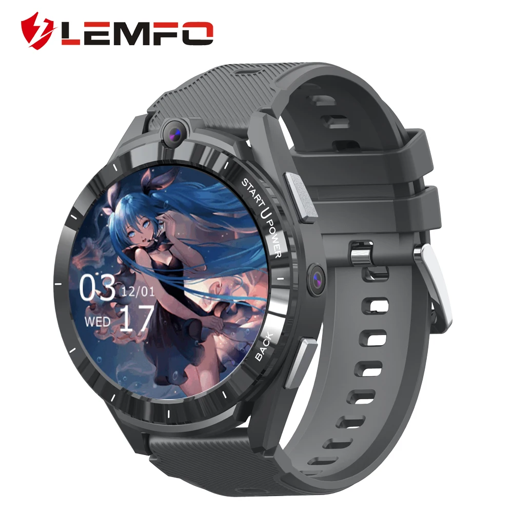 

LEMFO LEM 16 NEW Smart Watch 2022 Men GPS Nano SIM Card 4G Android 12 900mah 6GB 128GB Leather Sport Lemfo Lem16 Smart Watch