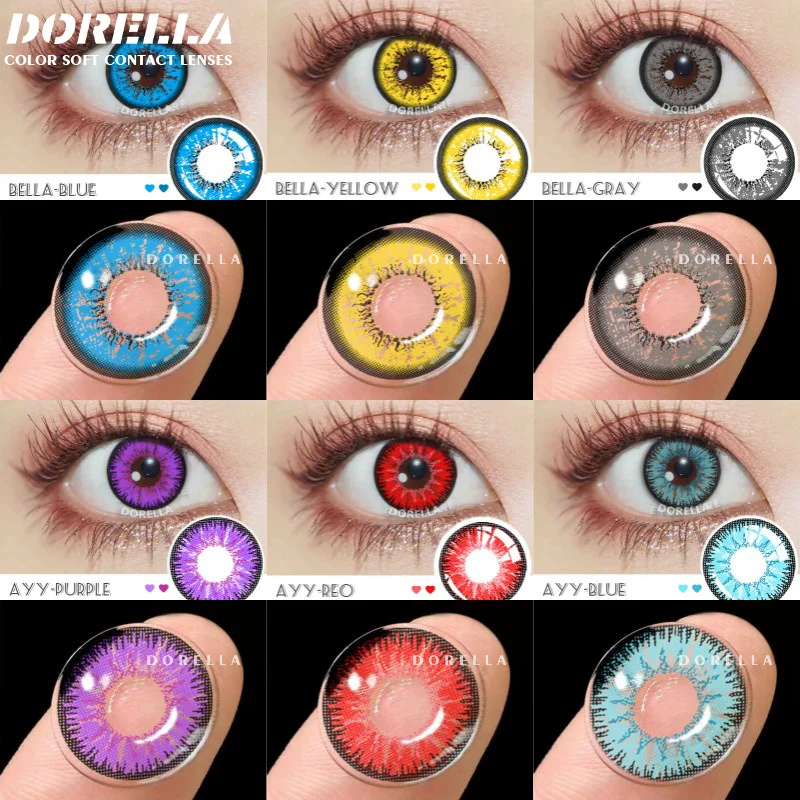 

Цветные линзы для глаз orella, 1 пара контактных линз для косплея, контактные линзы для Хэллоуина, красоты, макияжа, контакты для глаз