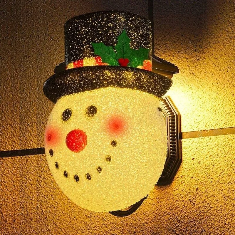 

Penguin Christmas Snowman Porch Light Cover New Year 2023 Decorations Wall Lamp Lampshade Fits Outdoor Porch Lamp Decor