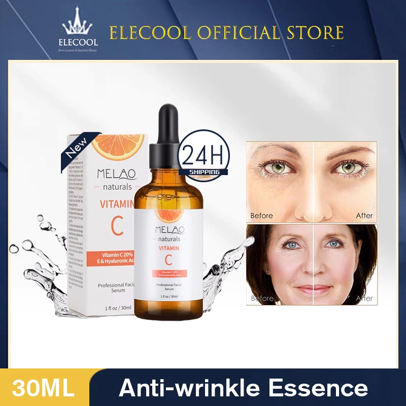 

Vitamin C Serum with Hyaluronic Acid Vitamin C Natural and Organic Whitening Face 100% Strong Anti Aging Wrinkle Skin Nourishes