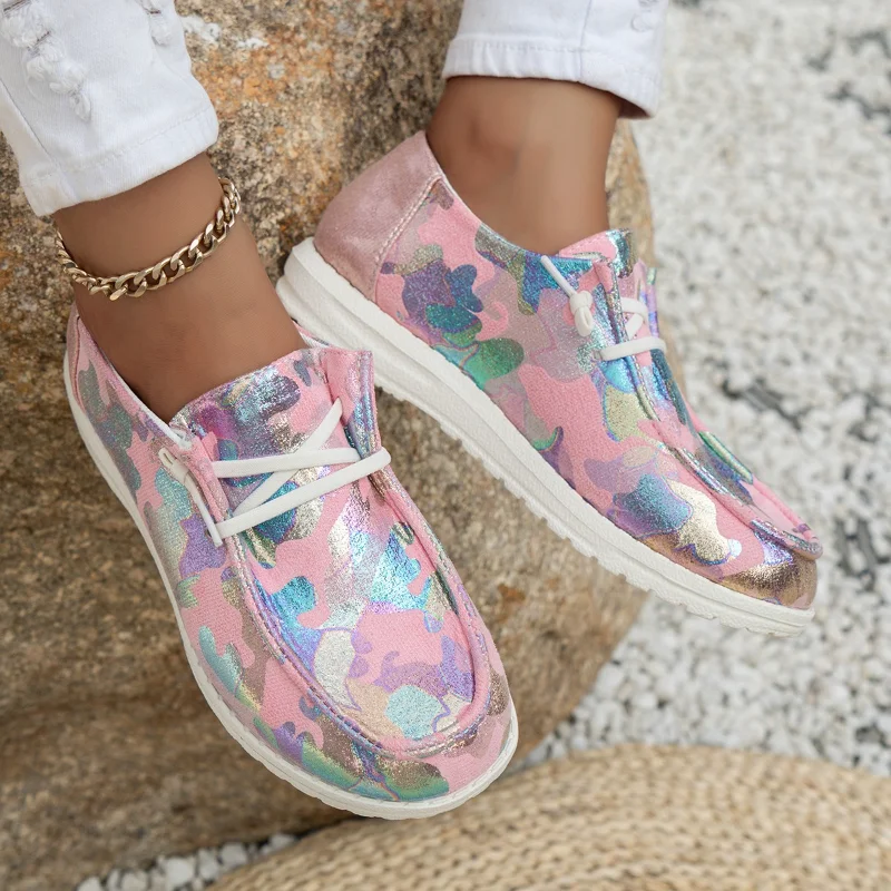 

Autumn New Women's Sneakers Fashion Leather Lace Up Round Toe Walking Shoes Comfortable Non-slip Flat Sneakers Mujer Zapatillas