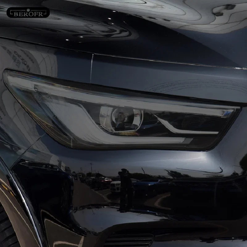 Защитная Затемняющая пленка для автомобильных фар дымчато-черная Прозрачная