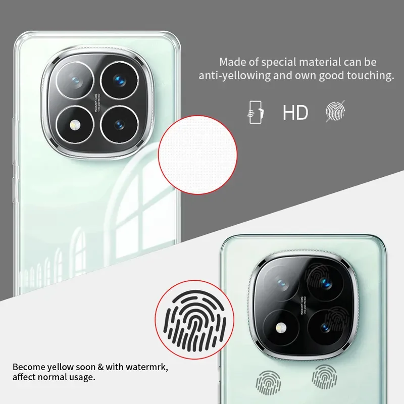 Для Redmi Note 14 Pro 5G чехол Прозрачная мягкая силиконовая фотография для Xiomi Note14ProPlus 14Pro