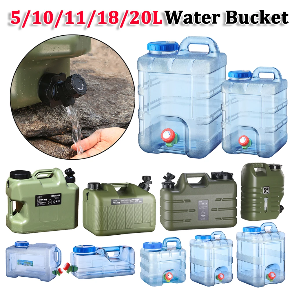 

Outdoor With Portable Capacity Camping Driving Bucket Tank Water Driving Car Container Large Faucet Water Bucket For