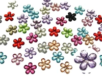 500 mixed color acrylic flatback faceted flower rhinestone gems 10mm