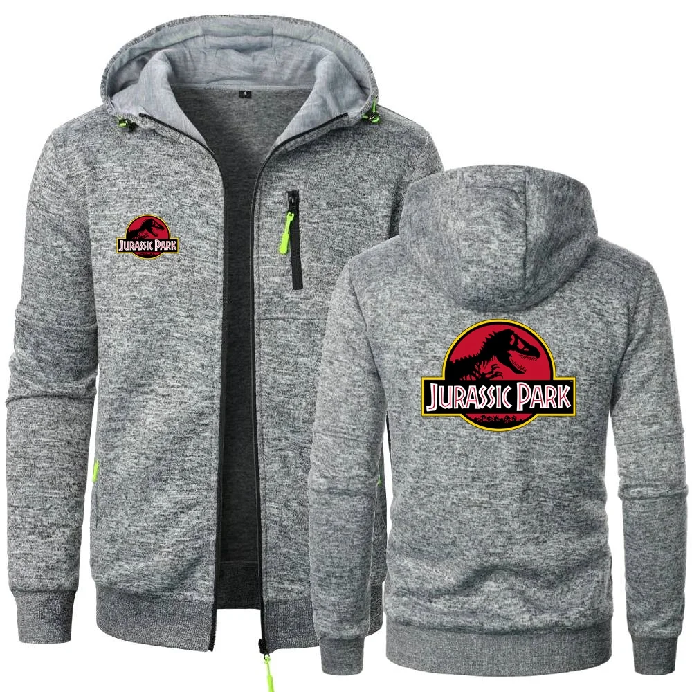 Новые мужские толстовки с капюшоном JURASSIC PARK World Dinosaur Graphic Толстовки Кардиган для
