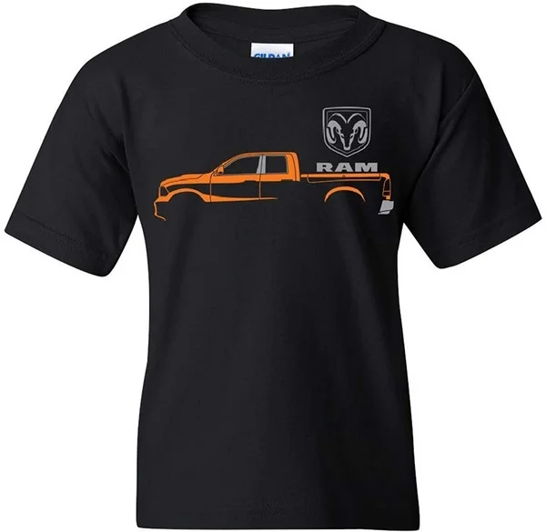 

Футболка для мальчиков, грузовик Dodge Ram, одежда, эластичная, V8, пикап