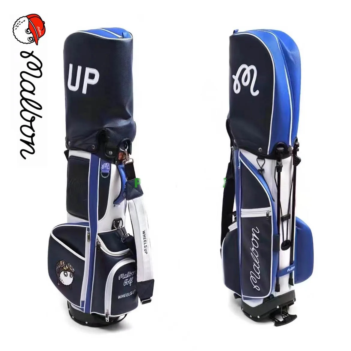 2023 New High Quality Malbon Golf Stand Bag Outdoor PU Waterproof Golf Bag Sports Fashion Club Bag