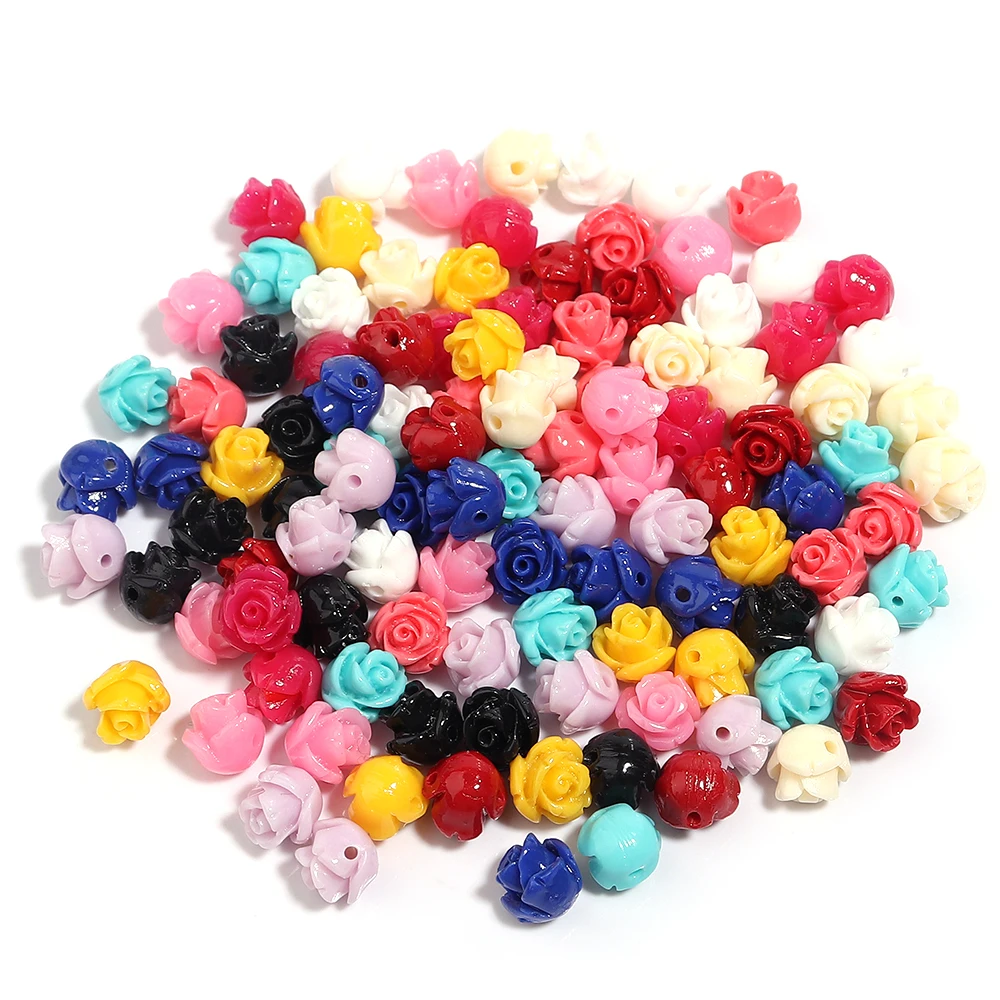 10 шт. 6-12 мм имитация коралловой розы бусины с плоской задней частью свободные