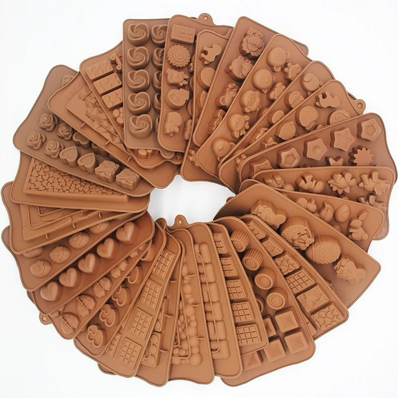 

Heart Shaped Chocolate Mould Cartoon Pentagram Silicone Mould Suitable for Valentine's Day Easter Holiday Kids Party Baking Tool