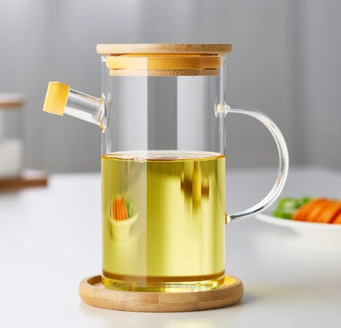 Прозрачная стеклянная банка для масла кухонный контейнер специй бутылка соевого