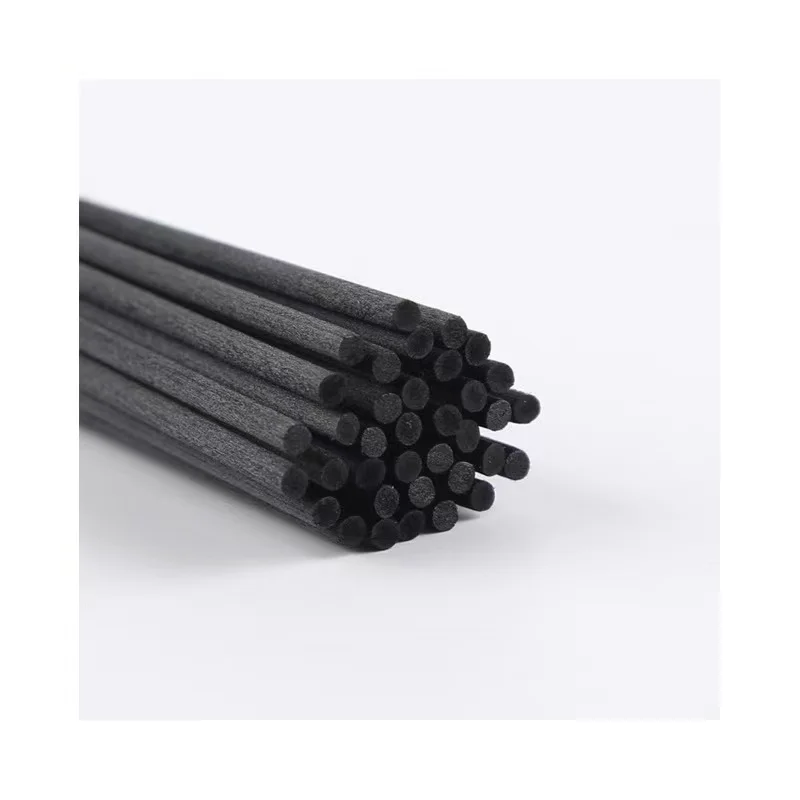 

L22cm x 5/4/3mm Black Volatile Synthetic Fiber Sticks Aroma Fragrance Reed Diffuser Rattan Sticks for Home Fragrance