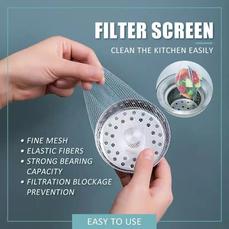 

100pcs sink debris filter storage net bag Kitchen sink filter hair filter drain drain wash basin sewer sink sink sink floor drai