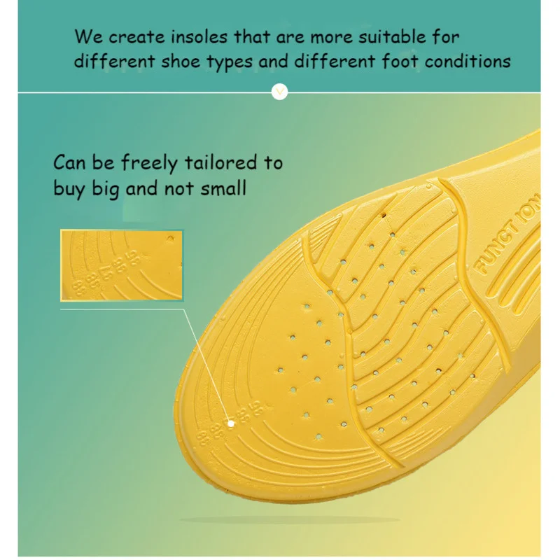  Cushioning Comfortable Breathable Sports High Elastic EVA University Military Training Insole Sweat Absorbing Insole New