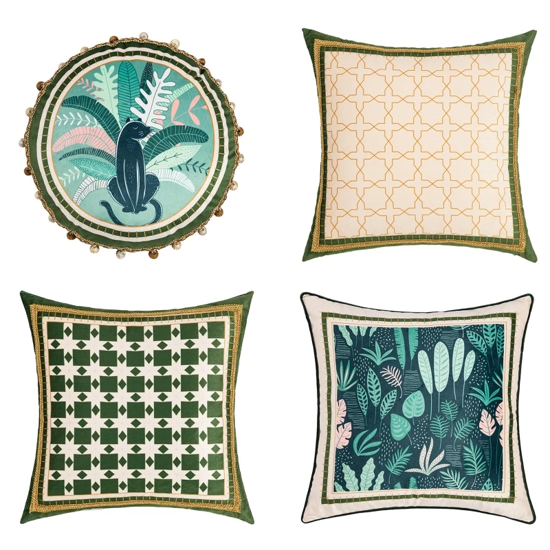 

Bohemian Style Cushion Cover Decorative Square Accent Pillow for CASE Home Bedro Drop shipping