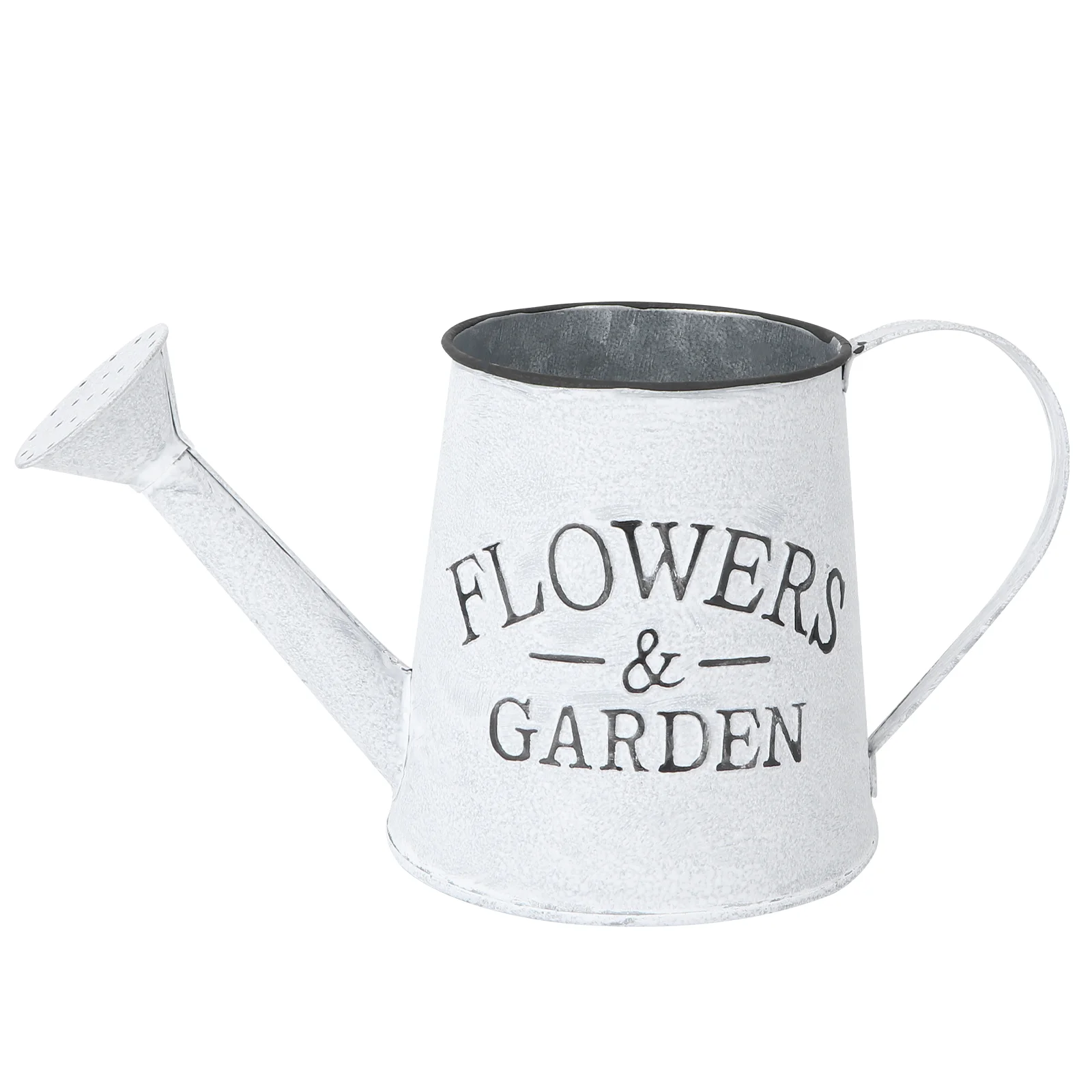

Wedding Decor Galvanized Pot Planter White Planters Pitcher Vase White Table Decor Decorative Vase Kettle Metal Tin Flower Pot