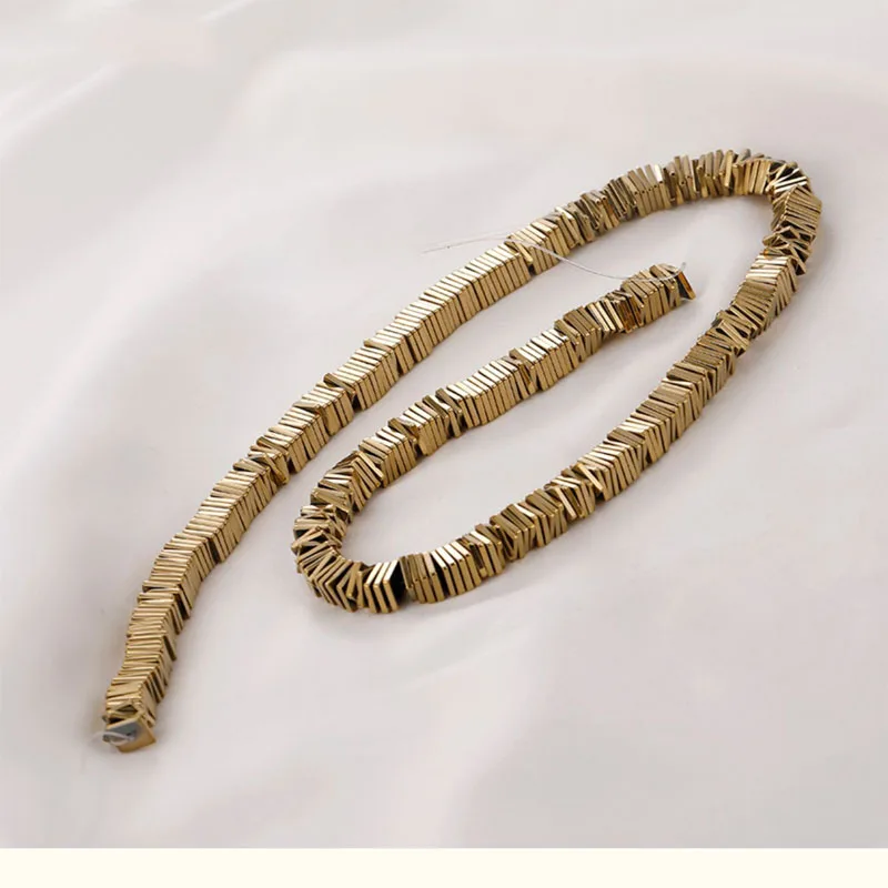 Ожерелье из гематита и бусин для изготовления браслетов женские модные серьги