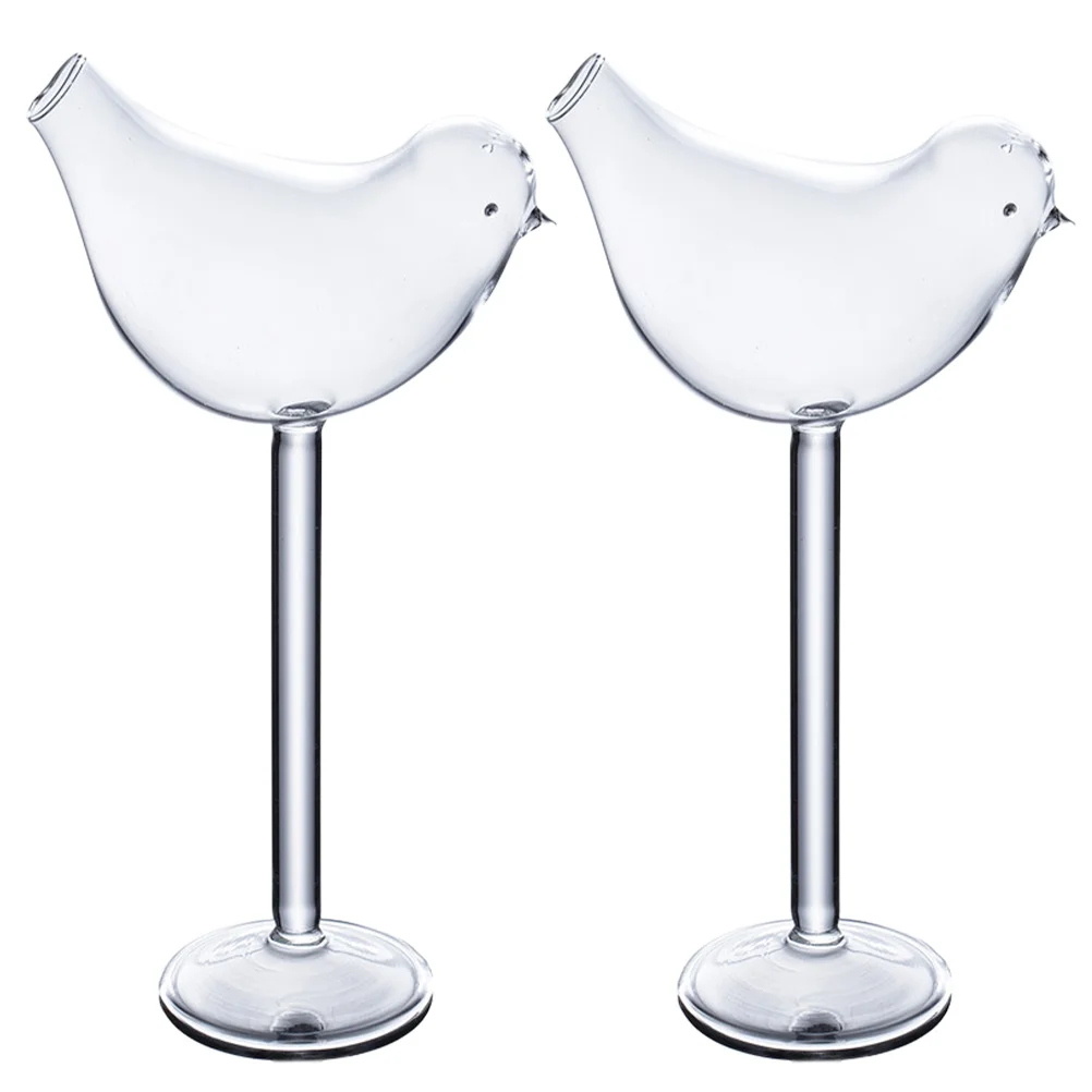 

Glasses Cocktail Bird Gobletcup Martini Champagne Cups Clear Goblets Beverage Whiskey Set Drinking Red Flutes Shaped