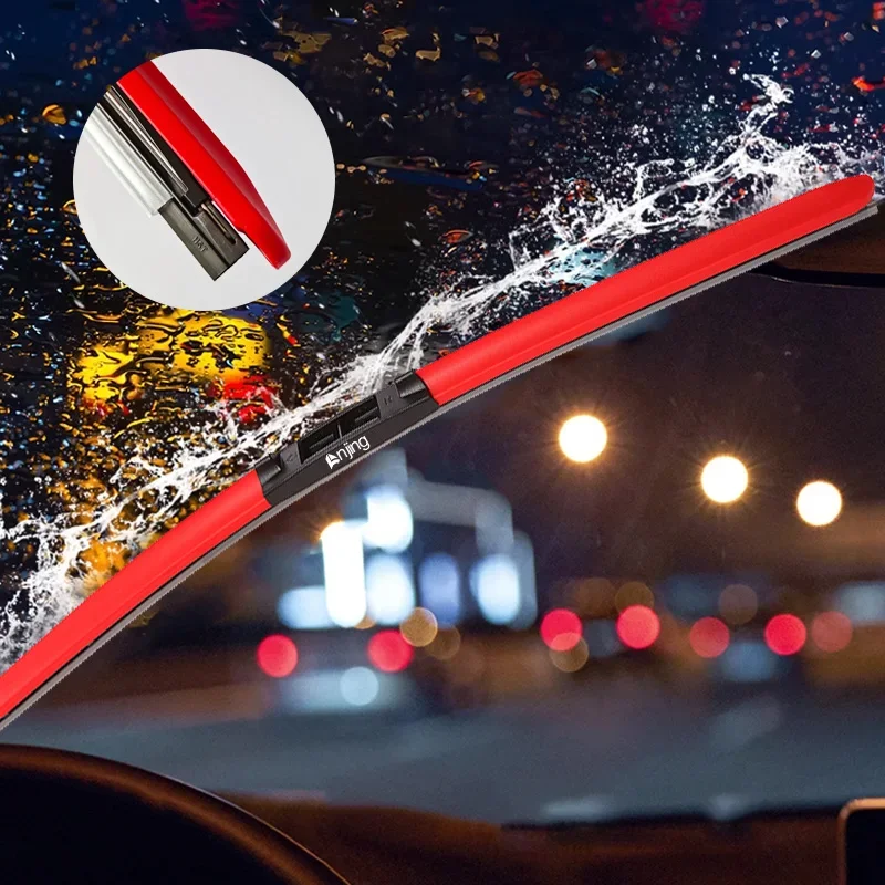 LNJING красная щетка стеклоочистителя 14 дюймов 15 16 17 18 20 21 22 дюйма 23 24 25 26