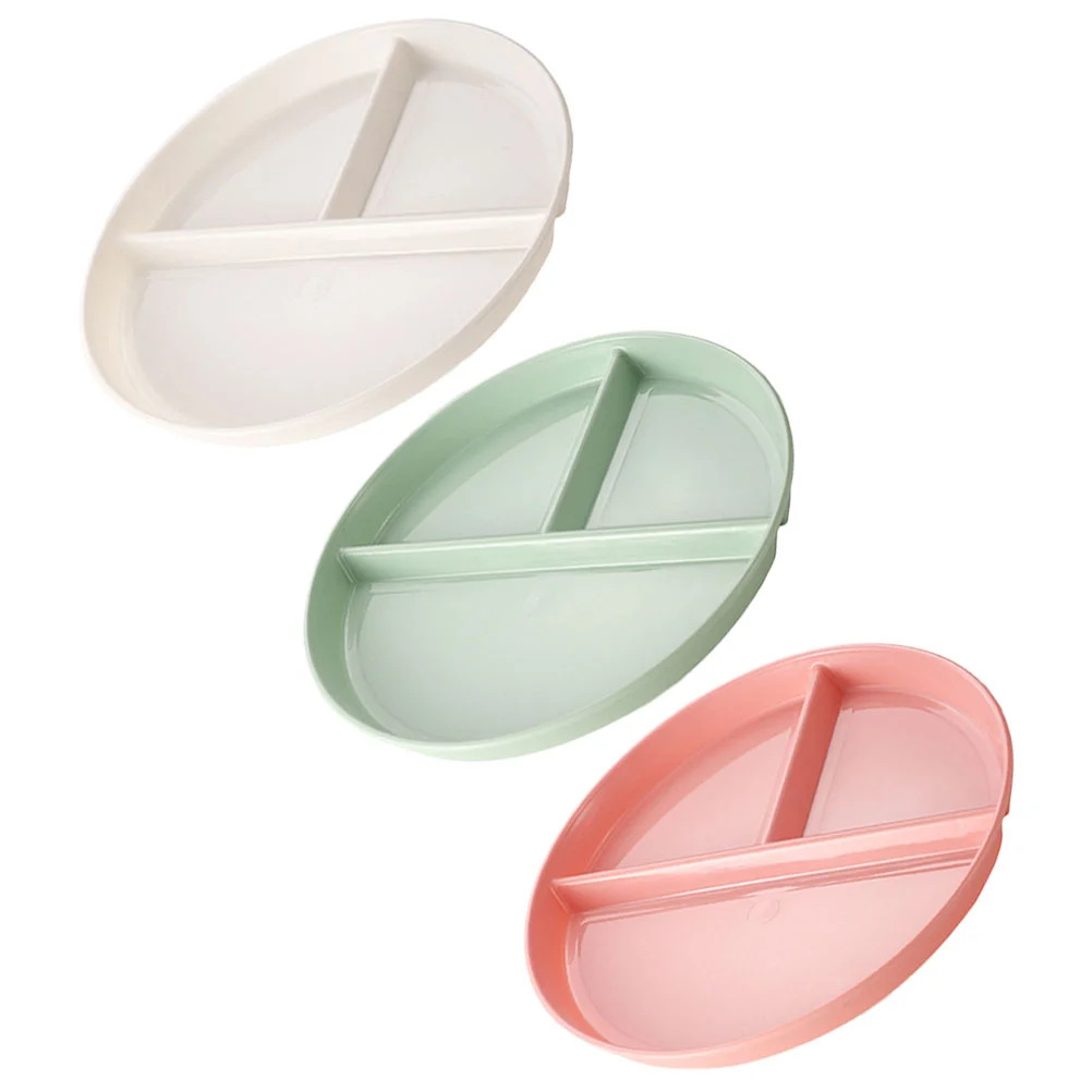 

3 Pcs Portion Plate Kids Dinner Plates Household Divided Plates Kids Kids Plates Divided Pp Pasta Plate Child Lunch Trays Adults