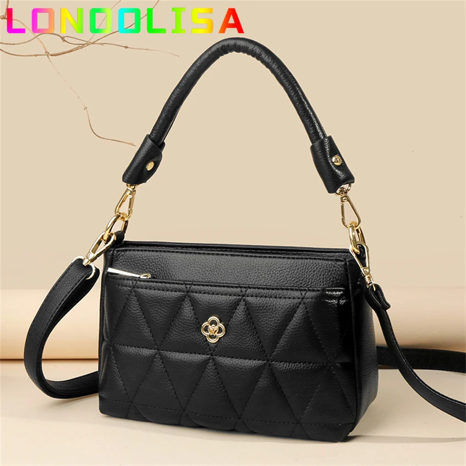 

Luxury Leather Handbags and Purses Women's 2022 Shoulder Bag Casual Crossbody Top-Handle Bag Design Female Messenger Sac A Main