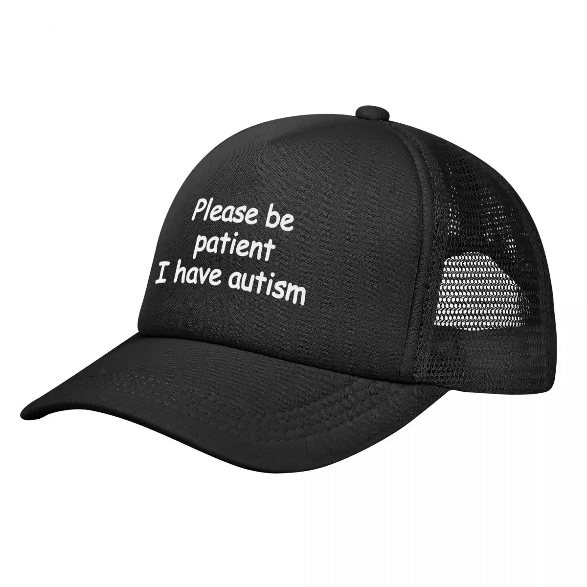 

Please Be Patient I Have Autism Baseball Cap for Men Women Bulk Snapback Trucker Hats Adjustable Unisex Fishing Mesh-Back Hats