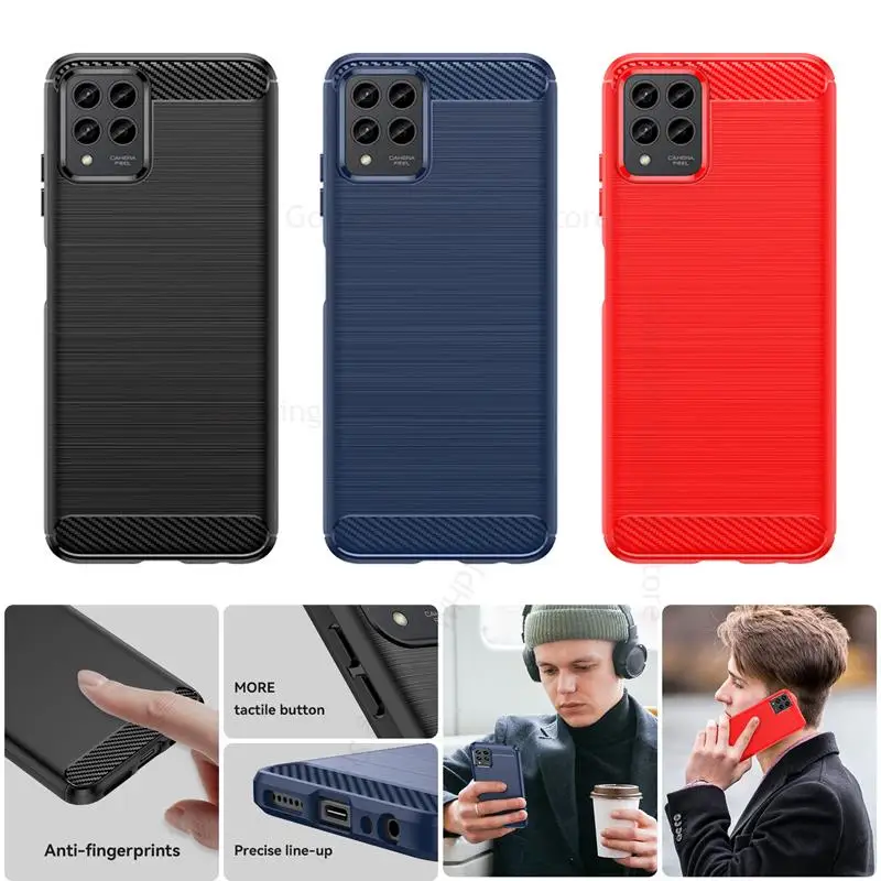 

Capa For T-Mobile REVVL 6 Pro 5G Brushed Carbon Fiber Phone Case For REVVL 6 Pro Soft Silicone Phone Cover For T Mobile REVVL 6