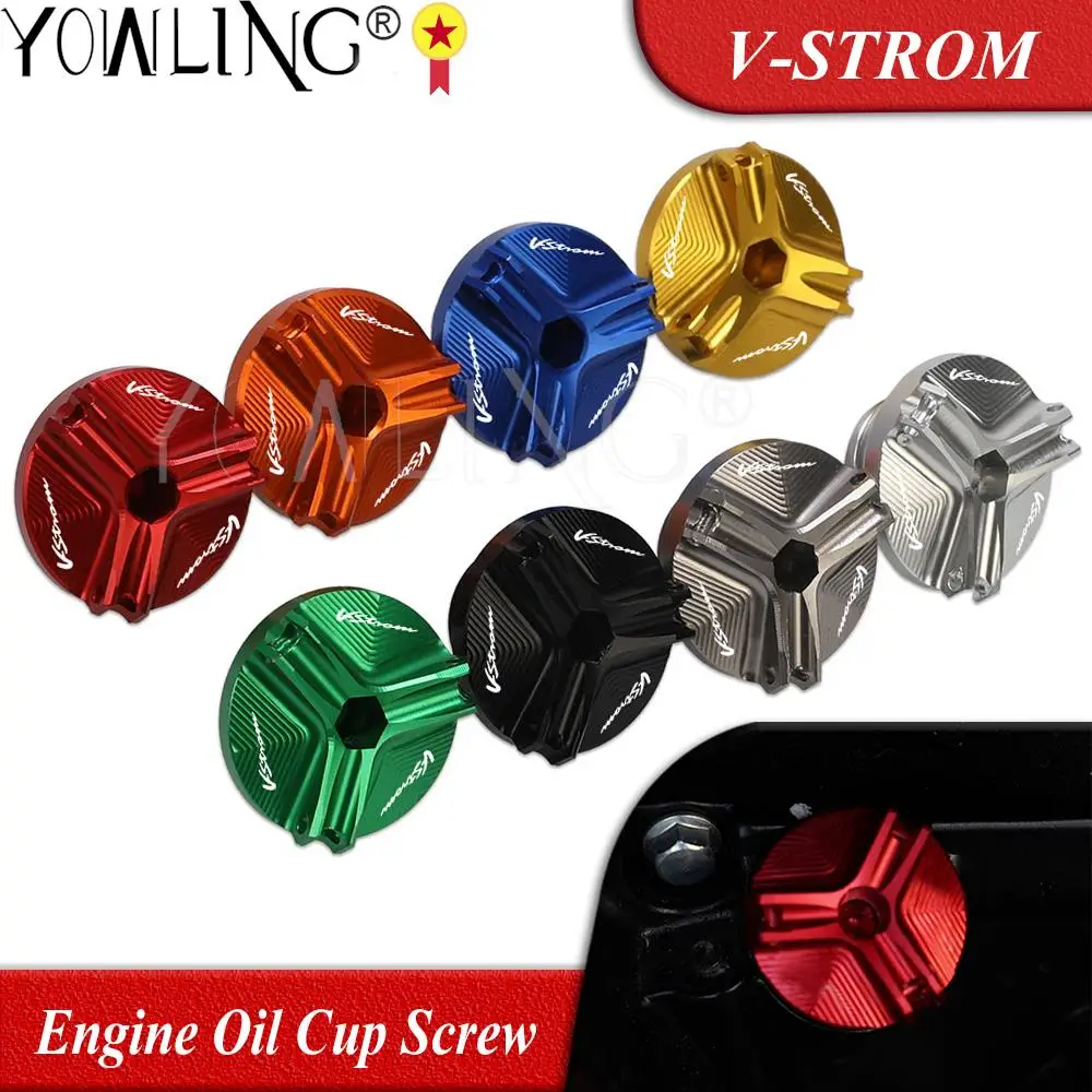 

M20*1.5 Motorcycle Engine Oil Cup Filter Fuel Filler Tank Cover Cap Screw FOR SUZUKI VSTROM V-STROM 650 2004-2017 2018 2019 2020