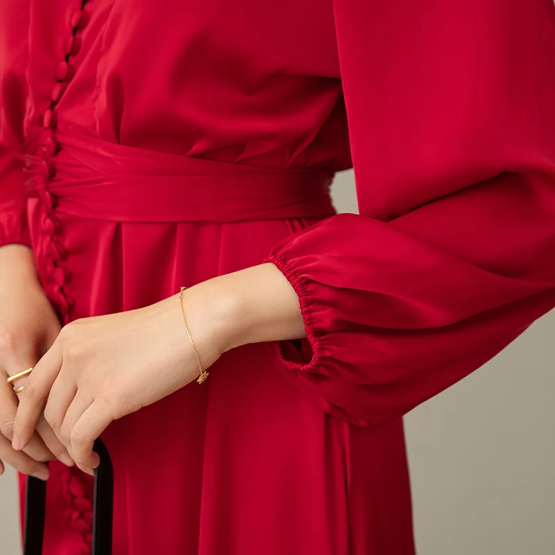 Flame of dream Red robe High quality Dress Bride Morning Gown 22789